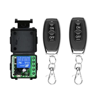 Interruttore wireless con telecomando 433 Mhz DC 12V 1CH RF 10A Ricevitore relè e trasmettitore 2CH per serratura elettromagnetica porta