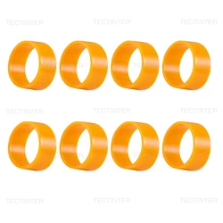 Elastic Protective Rubber Ring Cover for Gaming Joysticks - Set of 8, Silicone Grip Accessory (8pcs Orange)