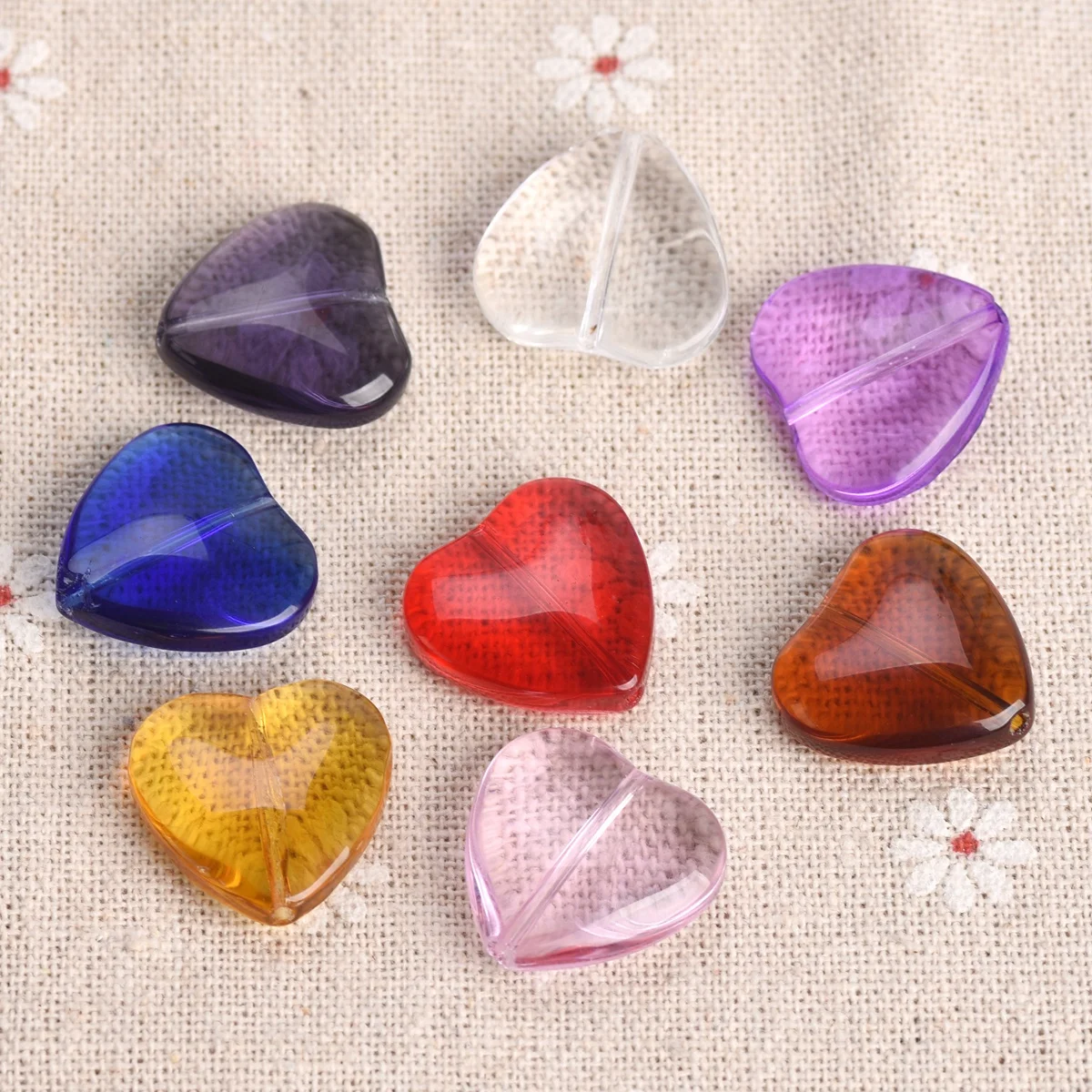 Clear Crystal Beads Heart Shaped  High Quality Heart Shape Beads - 10pcs  12mm Plated - Aliexpress