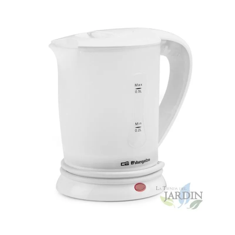 Bollitore Acqua 0,5 Litri Orbegozo. Viaggio Speciale. 2 Tazze Incluse. 700 Potenza W.