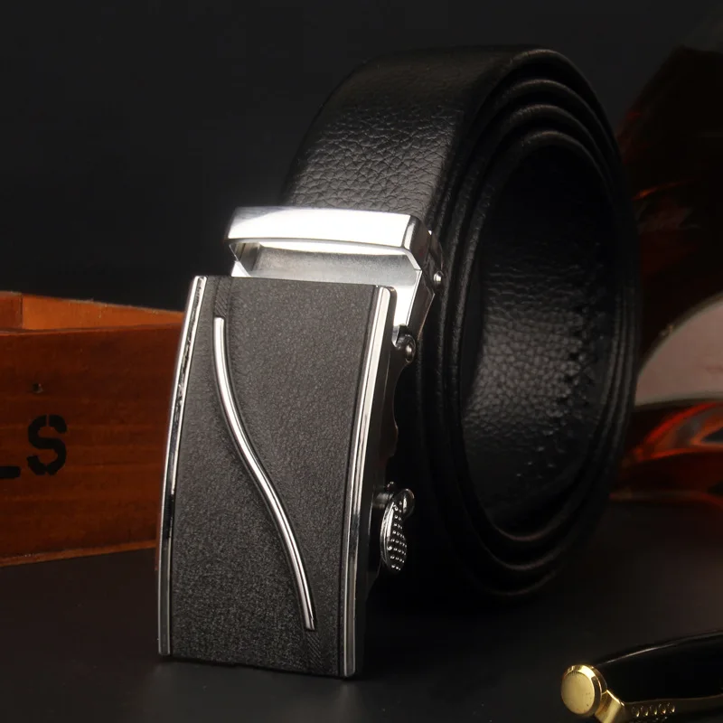 work belts for men 180 170 160 150 140 130cm Trouser Belt for Men Black Genuine Leather Luxury Belt Male Fashion Alloy Automatic Buckle Men's Belts webbing belt Belts