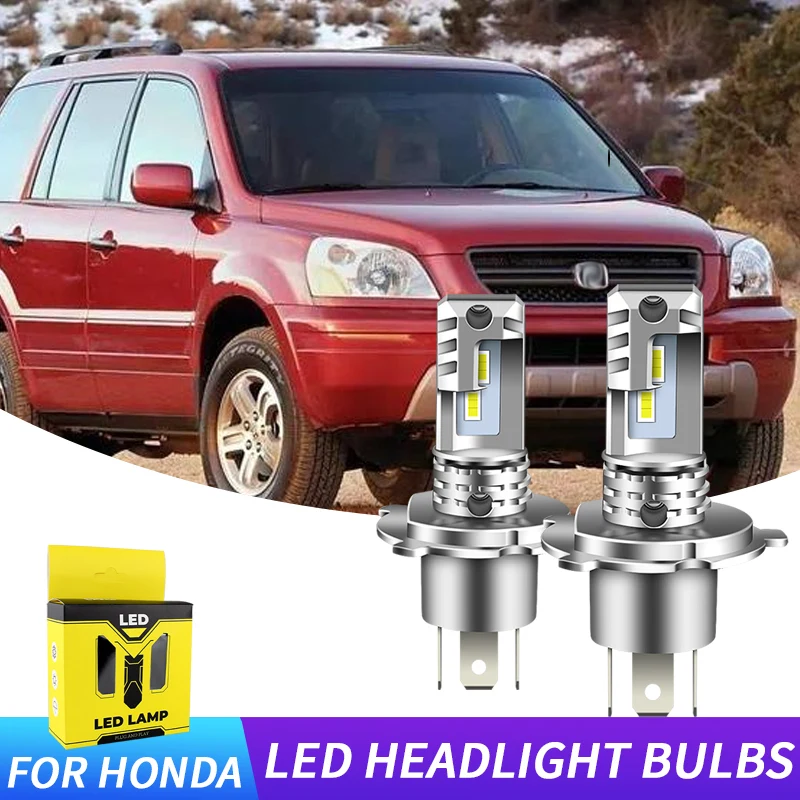 

2PC For Honda Pilot 2003 2004 2005 H4 LED Headlight Bulbs CSP Fanless With Canbus High & Low Beam H4 LED Headlamp 12000lm