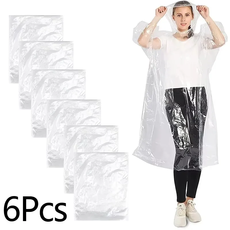 Raincoat poncho Disposable waterproof raincoat outdoor hiking and mountaineering emergency multi-color transparent portable adult raincoat