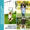 Wooden Trapeze with Plastic Gym Rings  Outdoor  Indoor Playground 2 in 1 Swing Set Accessories for Kids 6