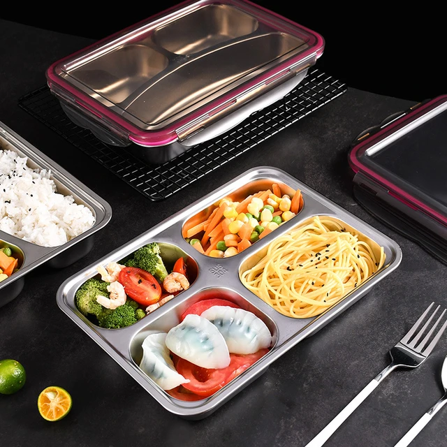 304 Stainless Steel Meal Container  Stainless Steel Snack Containers - 304  Stainless - Aliexpress