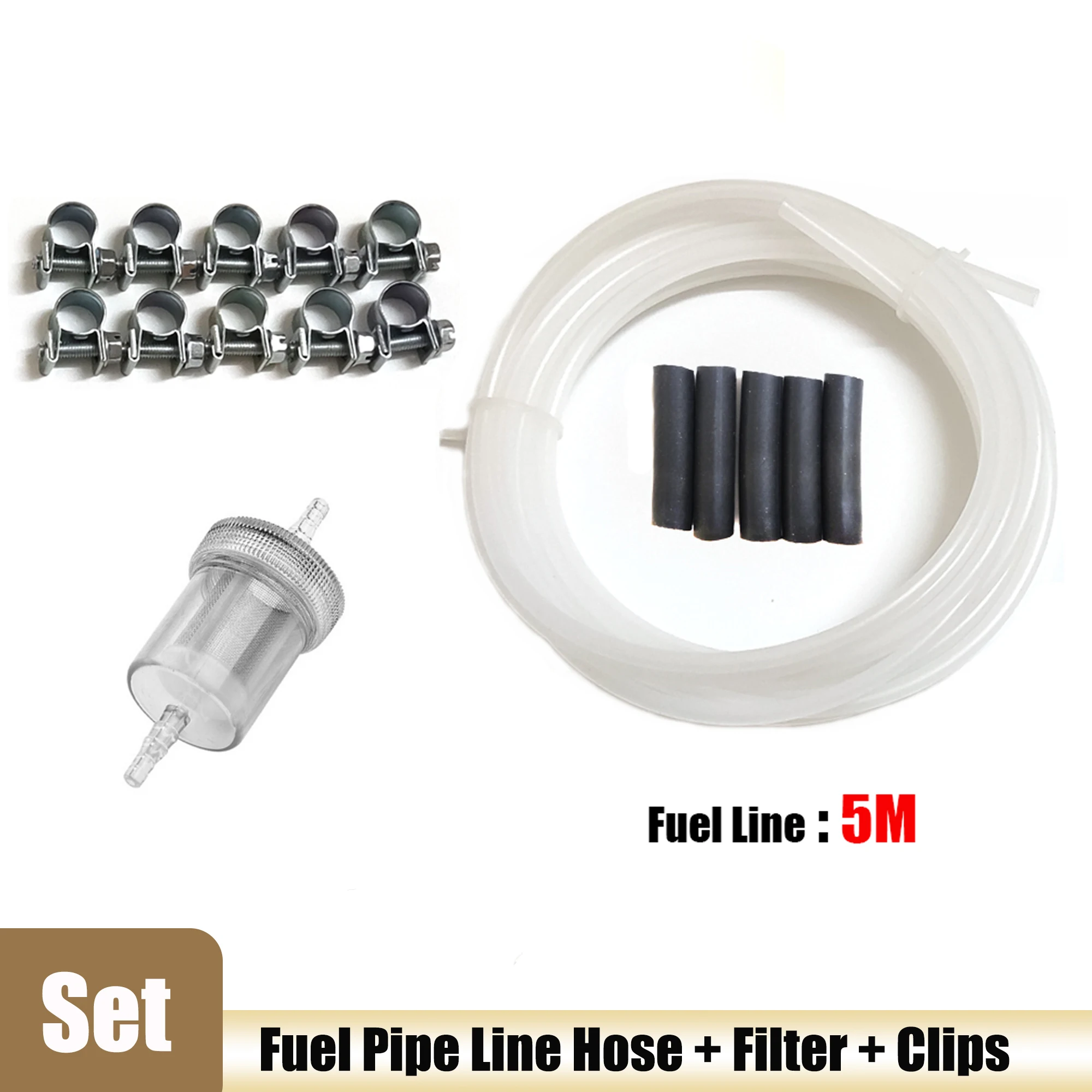 Inline Fuel Filter Hose Clip Pipe Line Replace Parking heater Fuel Tank Hose Clip Set For Webasto Eberspacher Diesel Heater
