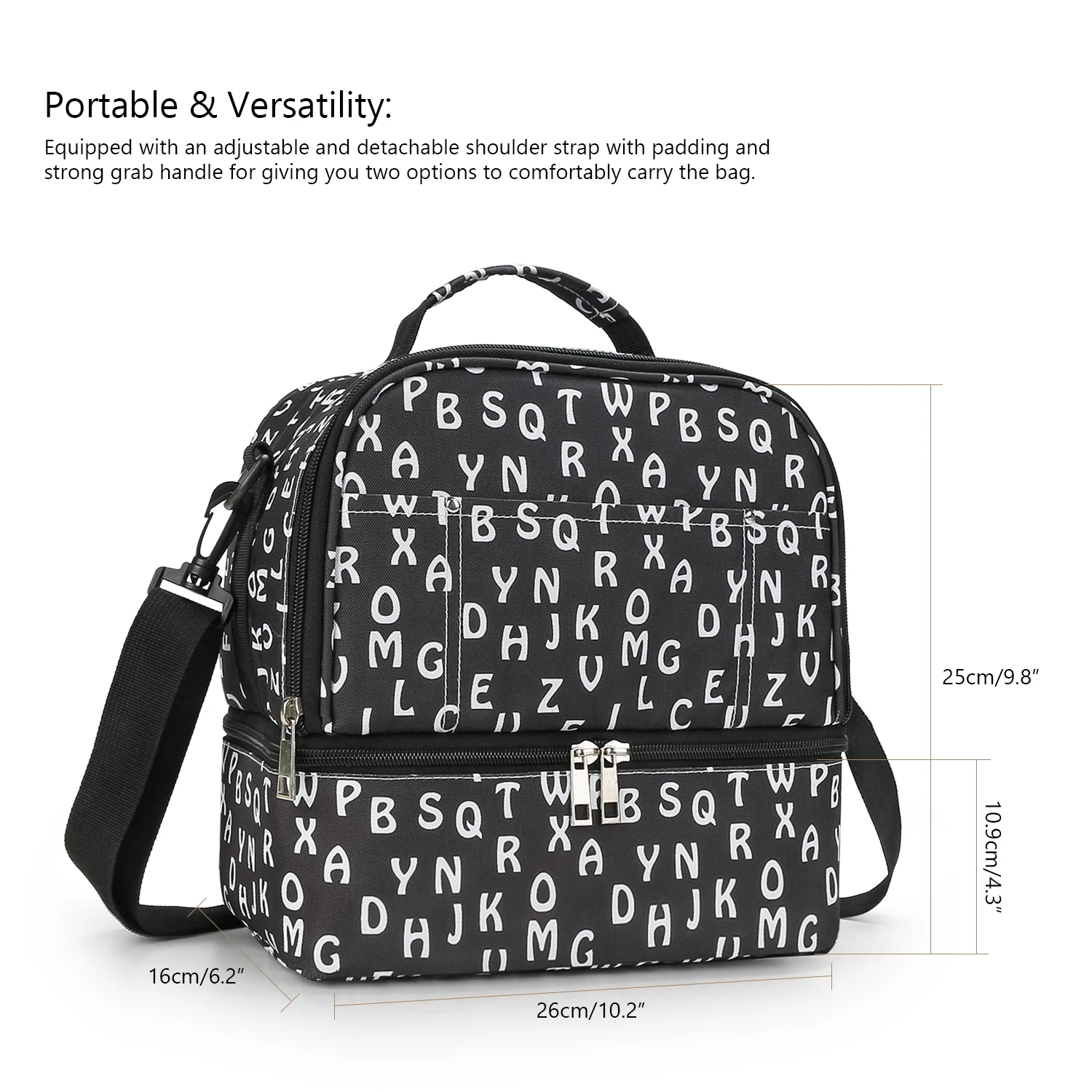 Breast Pump Bag Cooler Compartment Moistureproof Bag Double Layer for Mother Breast Milk Pump Lunch Bag Outdoor Working 5