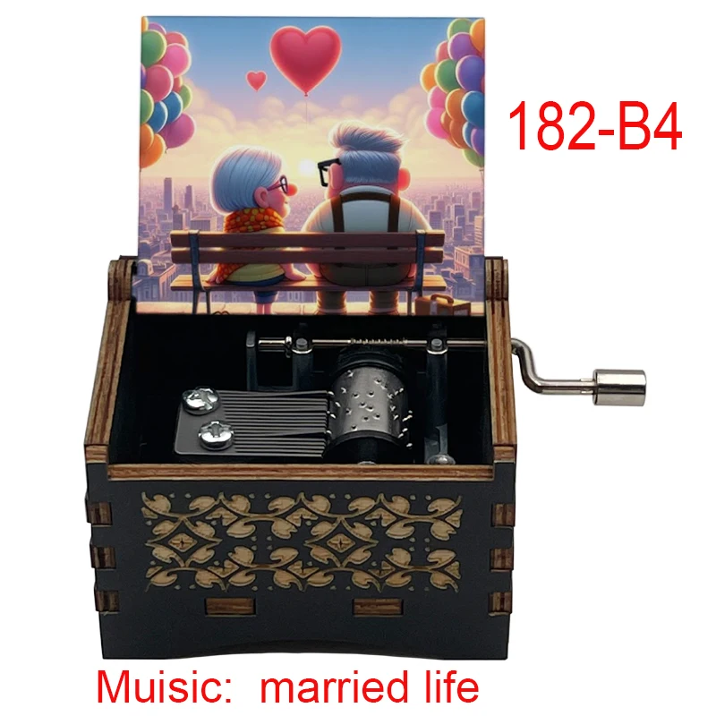 Carousel Music Box Music Box Married Life Musical box Hand wooden music box for boyfriend girlfriend husband wife birthday gift