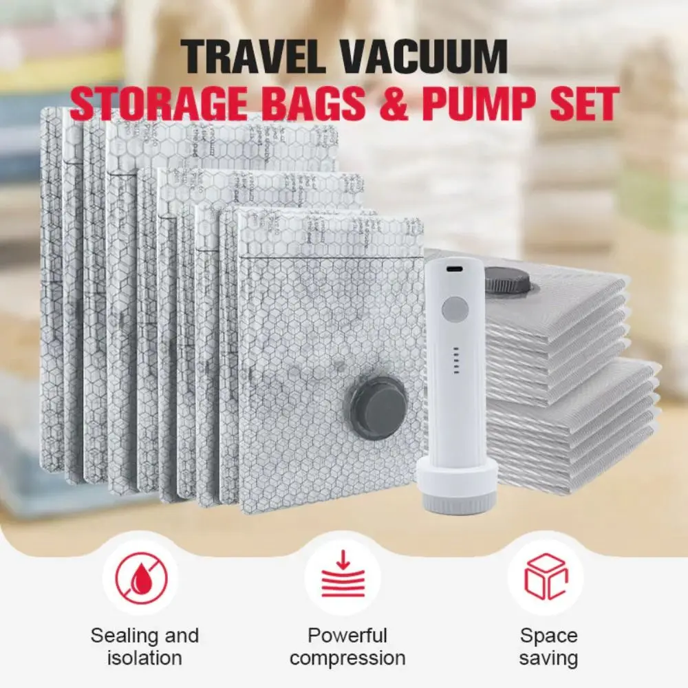 New Portable Vacuum Compression Bag Large capacity Multi-function Travel Storage Bag Moistureproof Vacuum Packing Bags