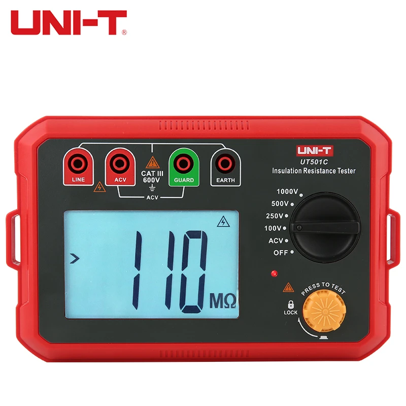 UNIT Insulation Resistance Tester 2500V Megger Earth Ground Resistance 20GΩ High Voltage Ohm