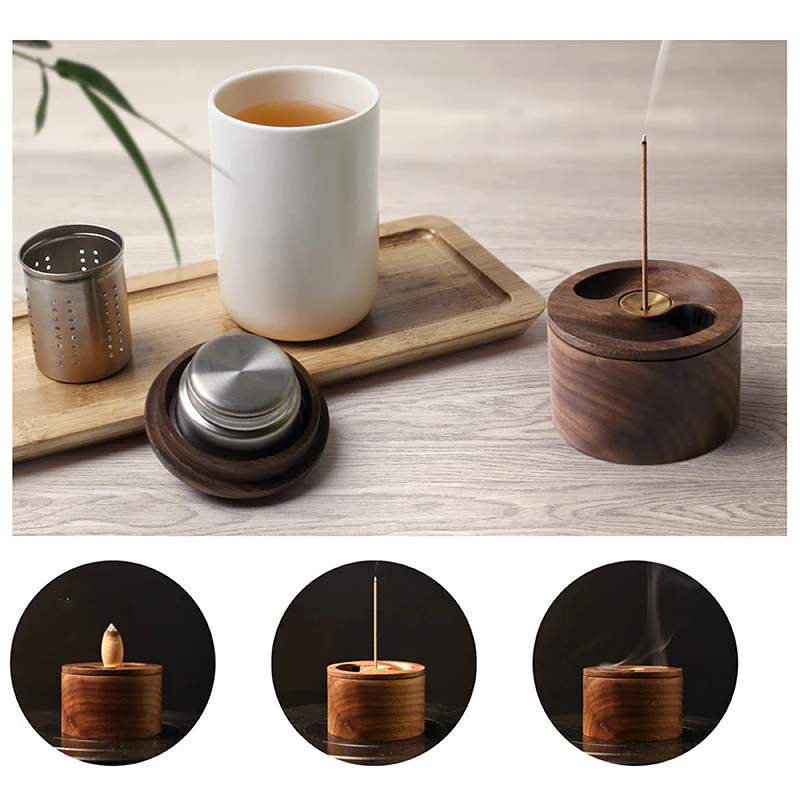 

Фарфоровый чайный набор с курильницей из сандалового дерева, китайский чайный набор Gongfu, портативная чайница и инфузор, подарки для дома и офиса