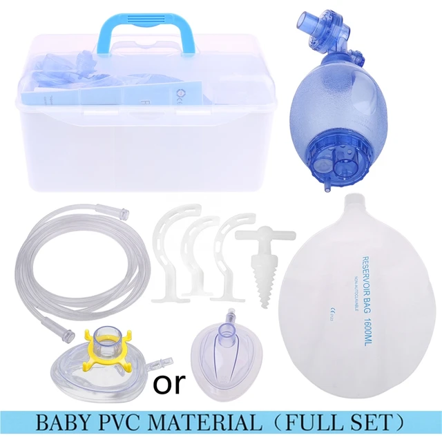 Adults/Children/Infants Manual Resuscitator PVC Ambu Bag Oxygen Tube