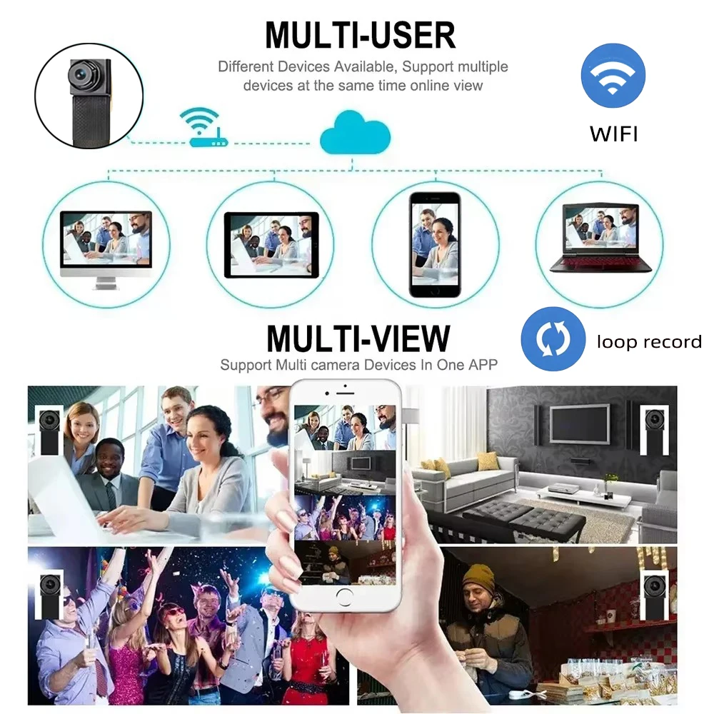S1d36dc61a5f9489caa3f2f5c4c643933w 120도 32GB 카드 추가 4K HD 미니 WiFi 카메라 원격 보기 지원 모션 감지 루프 녹화 홈 DIY 무선 카메라