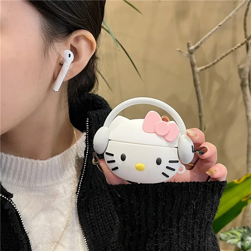 

Hello Kitty Airpods чехол для 1/2/3/proKawaii HelloKittyThings силикагель BluetoothAirpodsCase 1/2/3/профессиональные аксессуары для Дня Святого Валентина