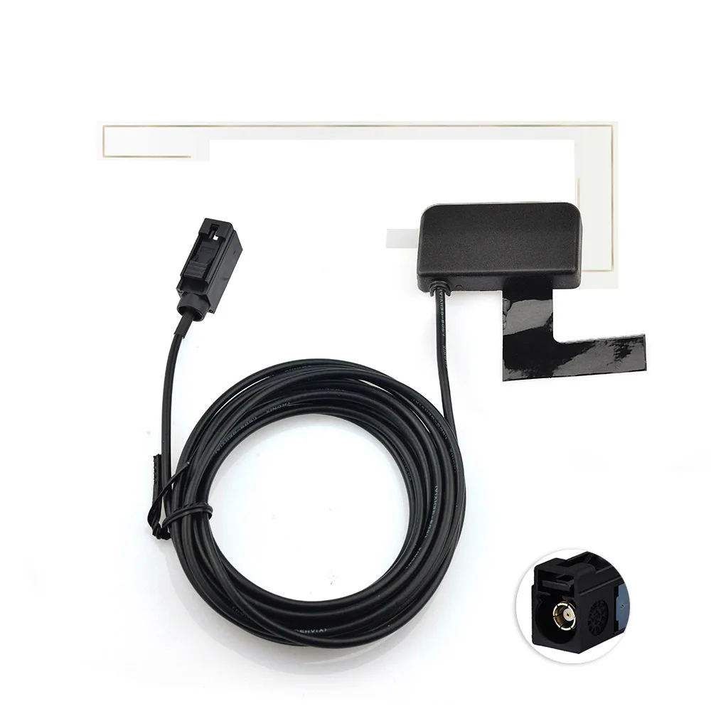 

Superbat Car Window Glass Mount DAB Digital Car Radio Aerial Antenna Fakra A Female Black Connector Straight