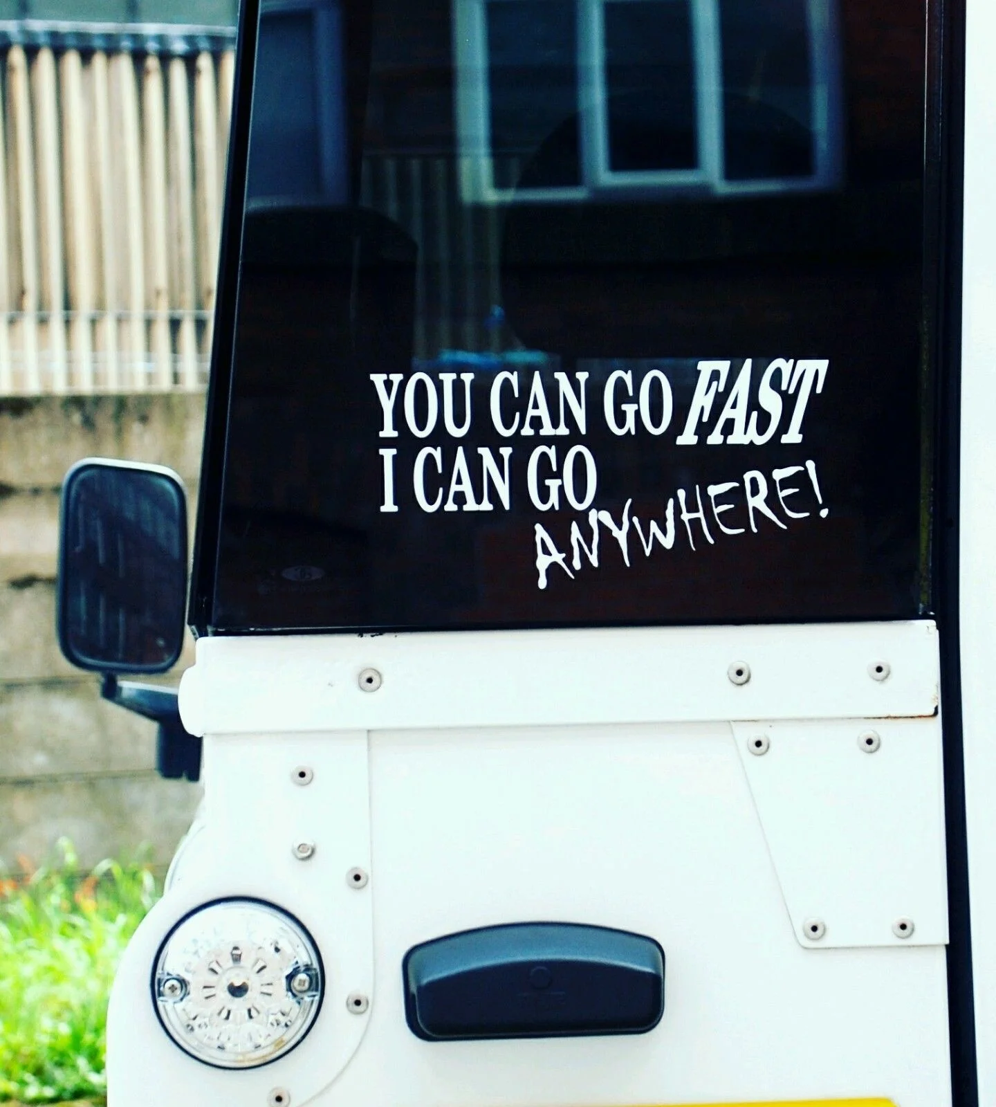

For Defender 90 110 Rear or side decal sticker go fast/anywhere. Car Styling