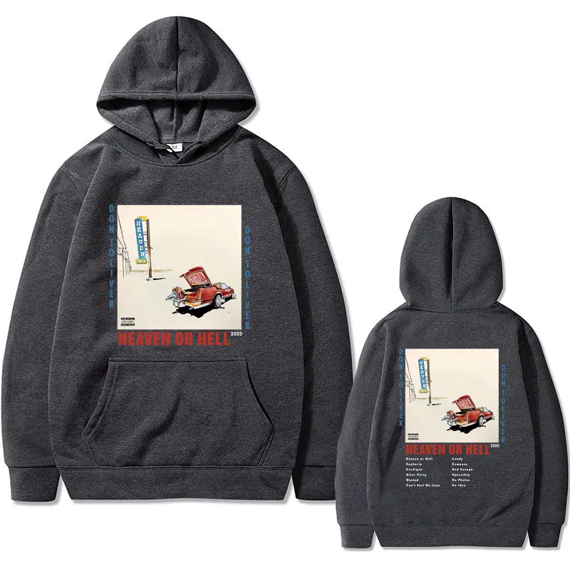 Rapper Don Toliver Heaven or Hell Music Album Print Hoodie Men Women Hip Hop Fashion Oversized Sweatshirt Male Casual Hoodies