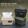 Outdoor Tissue Case Desktop Napkin Paper Storage Box Portable 1.1L Camping Picnic Seasoning Bottle Organizer Sundries Bucket 2