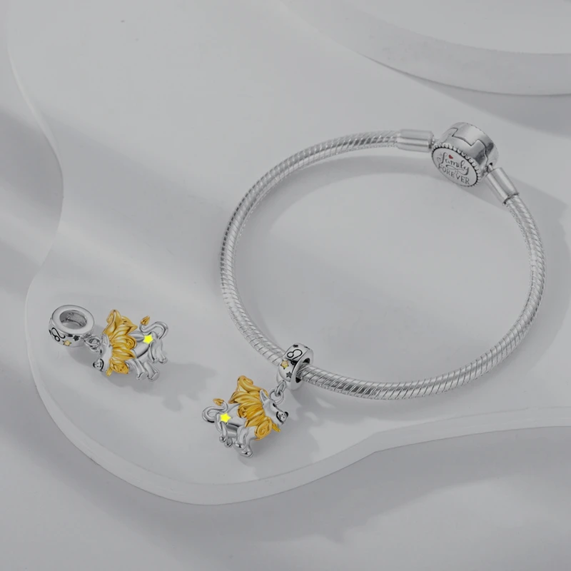 Charms-Anhänger aus 925er-Sterlingsilber mit Leo-Waage, zwölf Sternbildern, im Dunkeln leuchtend, passend für Qikaola-Original-Armbänder, DIY-Schmuck – Detail 30