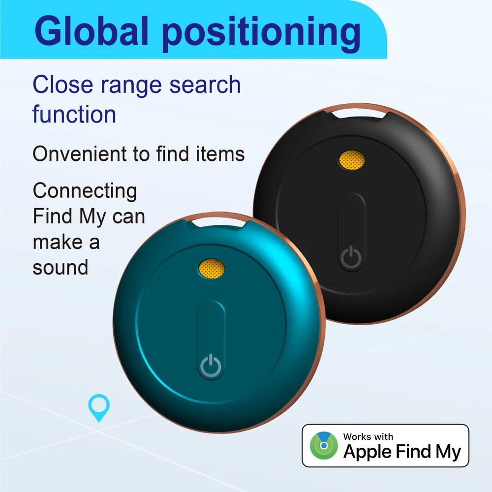Smart Bluetooth GPS Tracker Work with IOS System Find My app Anti-Lost Device Locator Pet Kids Bag Key Finder Global Positioning