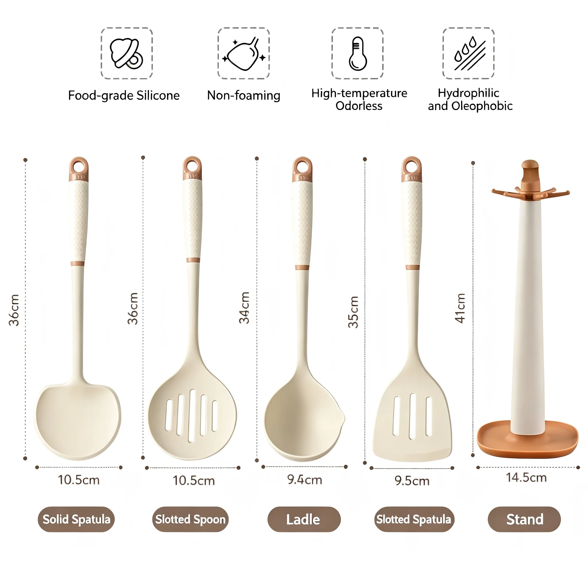 Silicone Kitchen Utensil Set - Non-Stick & Heat Resistant Cooking Tools