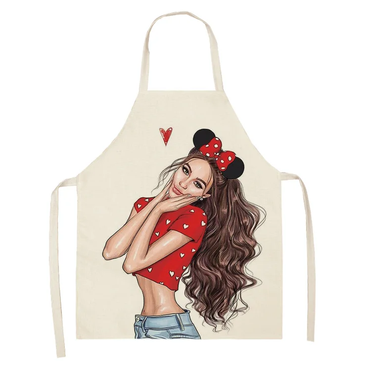 New Mother's Day Kitchen Apron Antifouling Cotton Linen women Chef Cooking  Aprons Kitchen accessories 55x68cm - AliExpress