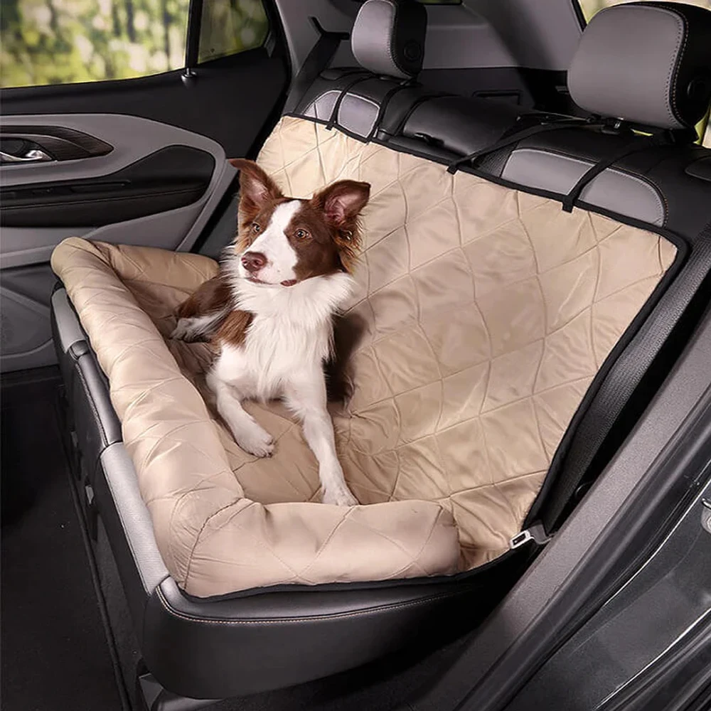 

100% Waterproof Dog Car Seat Cover Safety Pad Double-sided Fabric Kennel Pet Supplies Travel Car Seat Protector Anti-scratch Mat