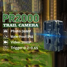  36MP 1080P Hunting Camera Photo Trap Waterproof Night Vision Infrared Wildlife Detector Surveillance Outdoor Trail Camera 