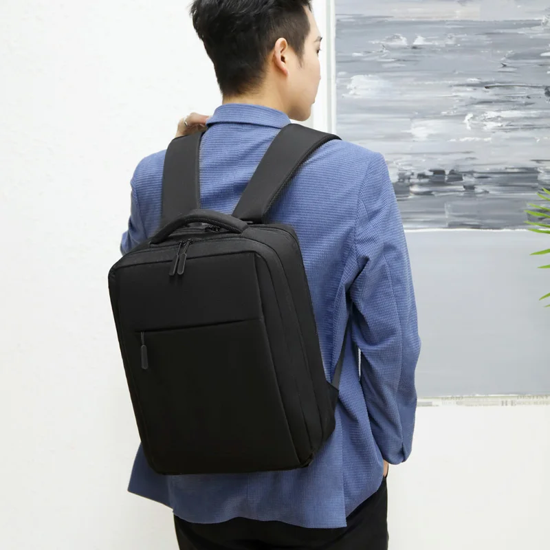 

2023 New Fashion Simple Man Backpacks Bags Schoolbags Waterproof High Capacity With Fashionable Pockets Multi-Zipper For Working