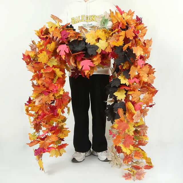 180CM Autumn Artificial Maple Leaf Garland 1