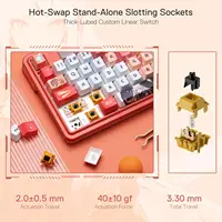 Redragon K673 PRO SE 81 Keys Wireless RGB 3-Mode Anime Mechanical Hot-Swap Socket Gaming Keyboard, Custom Hi-Fi Linear Switch - Image 3