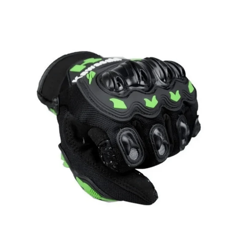 Kawasaki motorcycle gloves rider equipment riding gloves off-road men's all season all finger anti fall racing sport gloves
