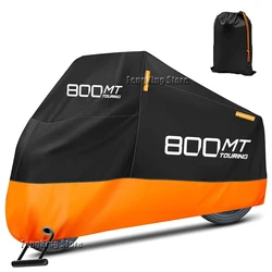 Waterproof Outdoor Motorcycle Cover - Dustproof UV Protection - XXL   210 - 220cm (Orange)