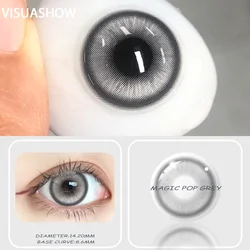 VisuaShow Anime Cosplay Colored Contacts - Magic Pop Style (Grey)
