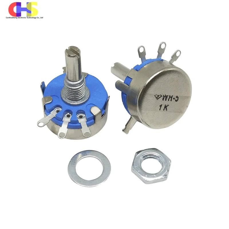 1pcs WH5-1A Carbon Film Potentiometer 470R 1K 1K5 2K2 4K7 10K 22K 47K 100K 220K 470K 1M multiturn potentiometer linear potentiometer rotary potentiometer potentiometer kit trimmer potentiometer adjustable resistor potentiometer knobs electronic components