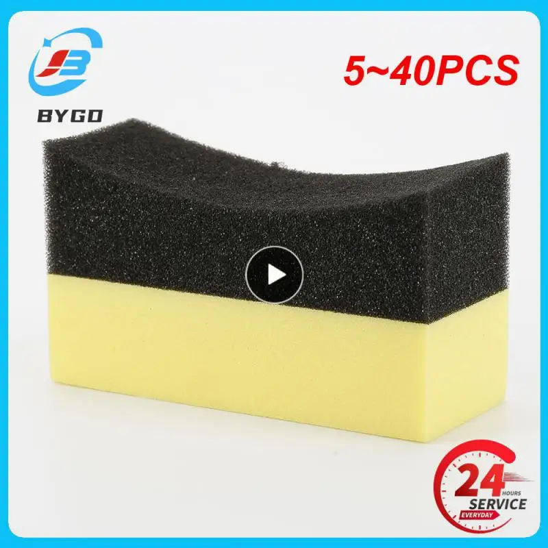 

5~40PCS Auto Interior Cleaning Sponge Car Tire Cleaning Waxing Polishing Brush Sponge U Shape Design Powerful Cleaning detailing