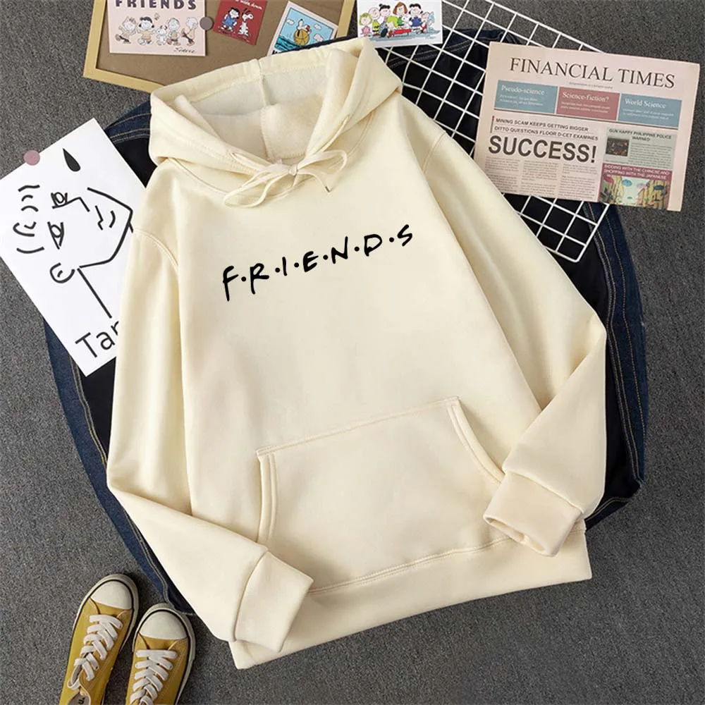FRIENDS Women Hoody Street Casual Loose Sweatshirt Autumn Fleece Hooded Hip Hop O-Neck Clothing Female 6