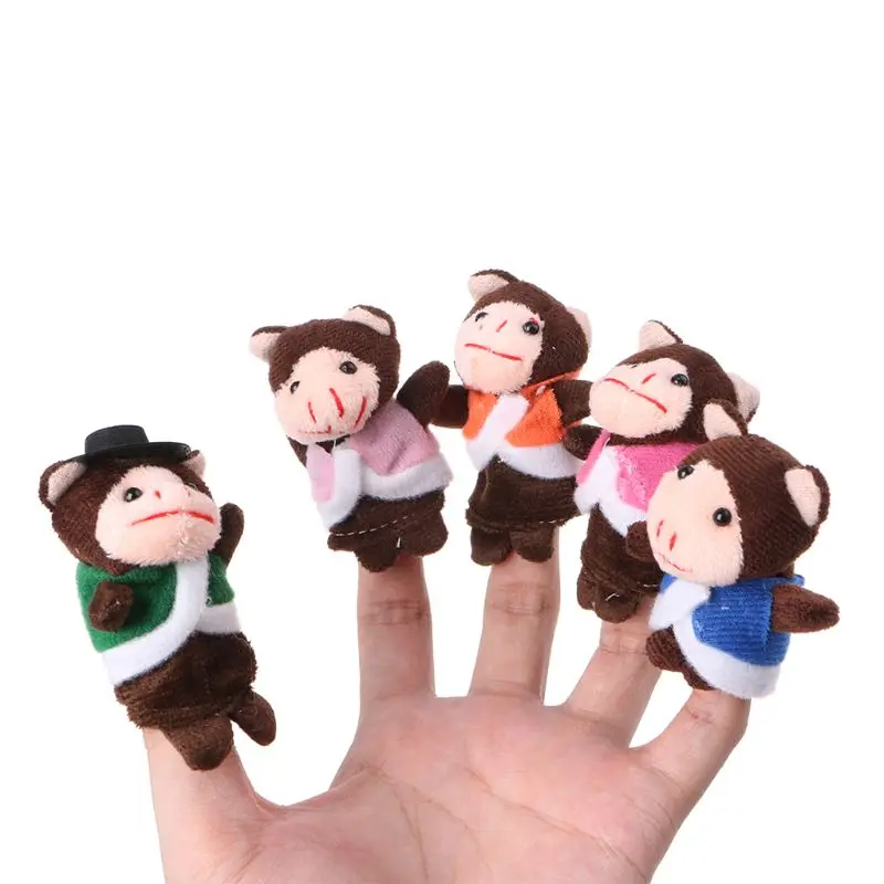 

Y1UB Kids Plush Finger & Hand Puppet Popular Community Activity Boy Girls Role for Play Game Props 3D Animal Story Telling Su