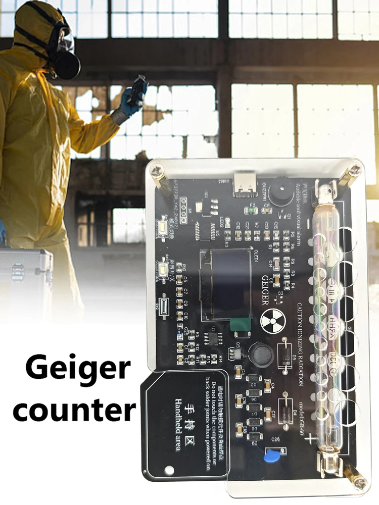 소리와 빛 알람 기능이 있는 가이거 계수기 키트 모듈 테스터 DIY 가이거 계수기 키트 조립식 DIY 가이거 계수기 키트