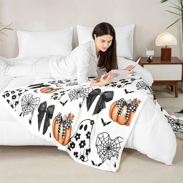 Halloween Cartoon Plush Blanket 3