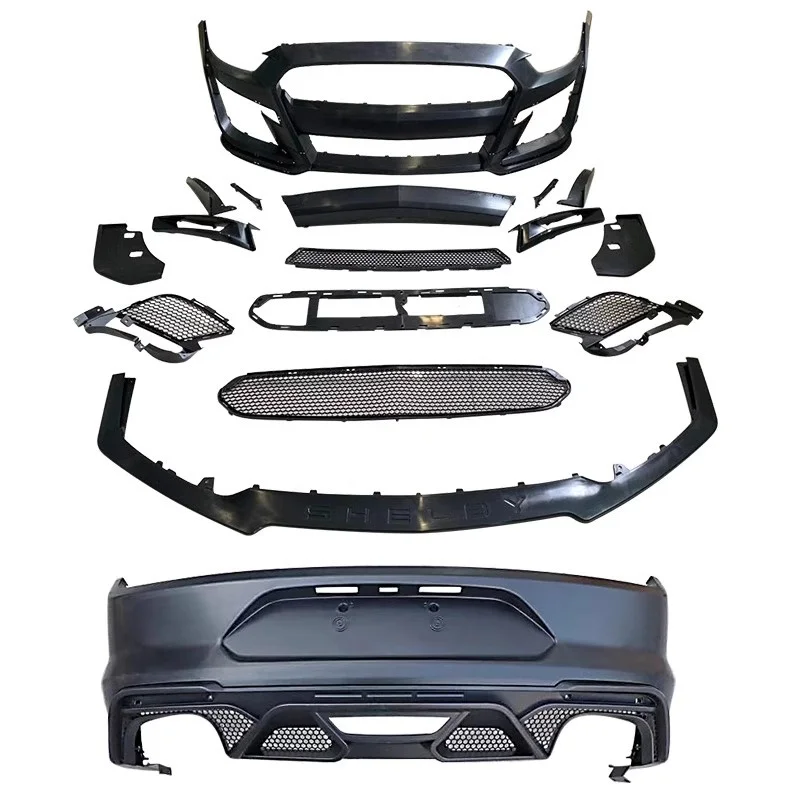 Body kit for Ford Mustang GT500 15-20 Modified Front bumper Side skirt Rear Bumper Car accessories Surround