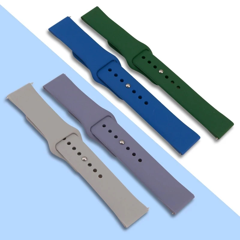 Versatile Silicone Sports Strap for Smartwatches - Multiple Sizes Available