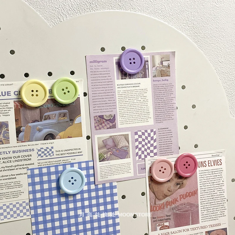 Candy Colored Buttons Fridge Magnet Photo Message Board Magnetic Home Decoration