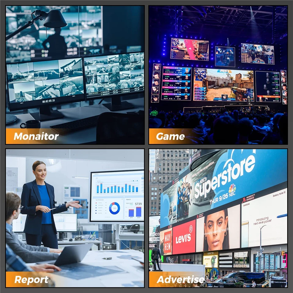 HDMI-compatible Multiviewer 4K 4 In 8 In 1 Out 1080P Quad Screen Multi Viewer HD
