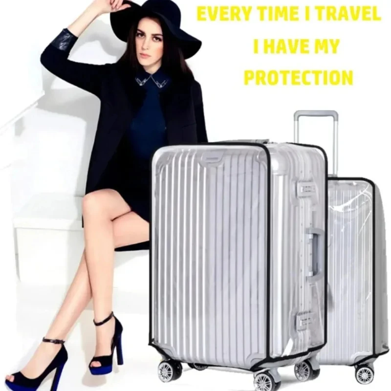 Full Transparent Luggage Protector Cover Waterproof Dustproof Durable Suitcase Cover Protector Travel Accessories PVC Case