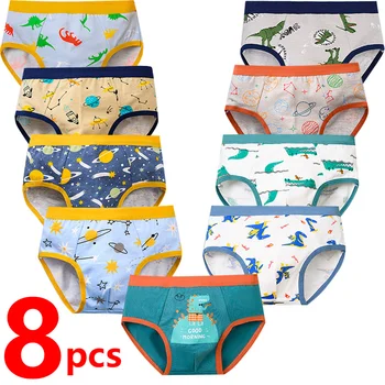 1/4/8 pezzi ragazzi boxer slip set per bambini bambini biancheria intima di cotone traspirante mutande per bambini tutta stampa perizoma mutandine 2025 nuovo 1