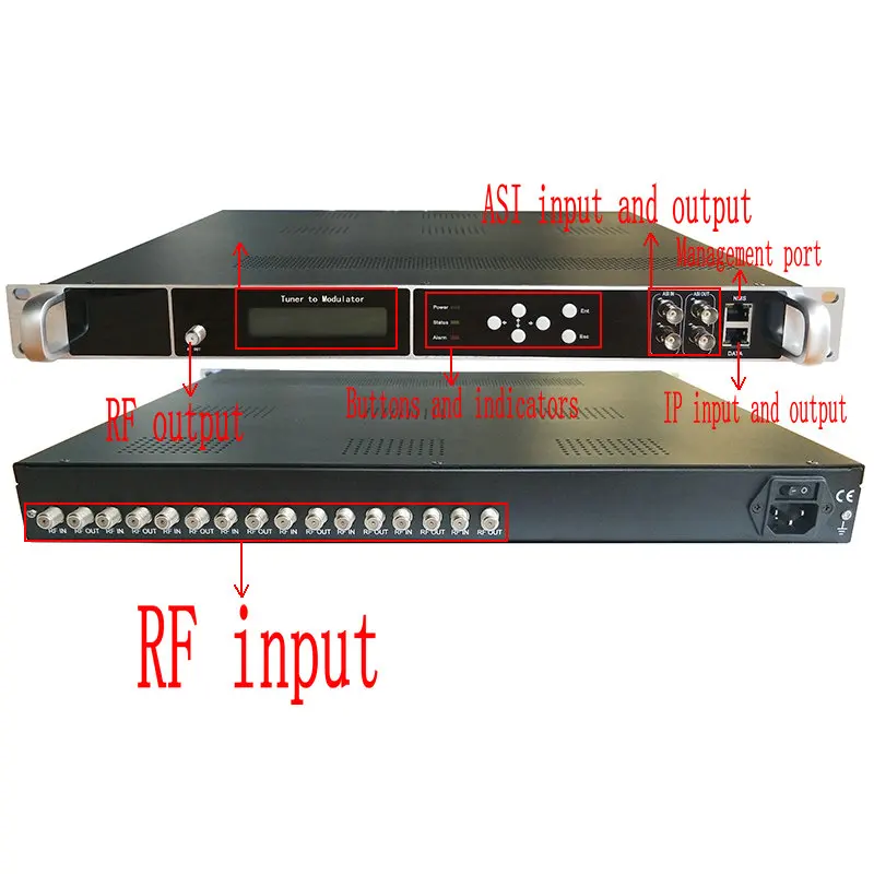 8 Channel Dvb-t2 Dvb-s2 Dvb-t Dvb-c Atsc Isdbt Tdt Tuner To Rf Ip Asi Hotel Iptv Catv Tuner Receiver Modulator Tuner To Ip Asi images - 6