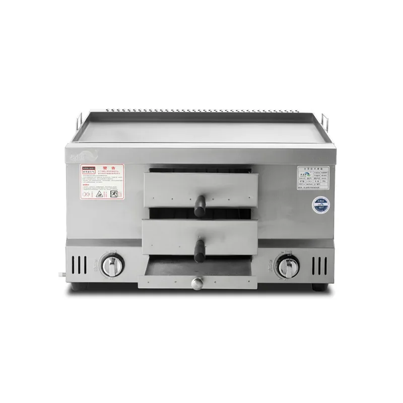 Commercial LPG Gas Grill Griddles Stainless Steel Flat Pan Pancake Maker Grilled Squid Teppanyaki Dorayaki Baking Machine. 4