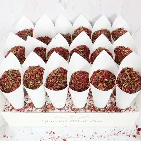 

Kraft Paper Wedding Tray Natural Confetti Cone Stand Box Tray For Wedding Decoration Wedding Confetti Cones Wedding Paper Cones