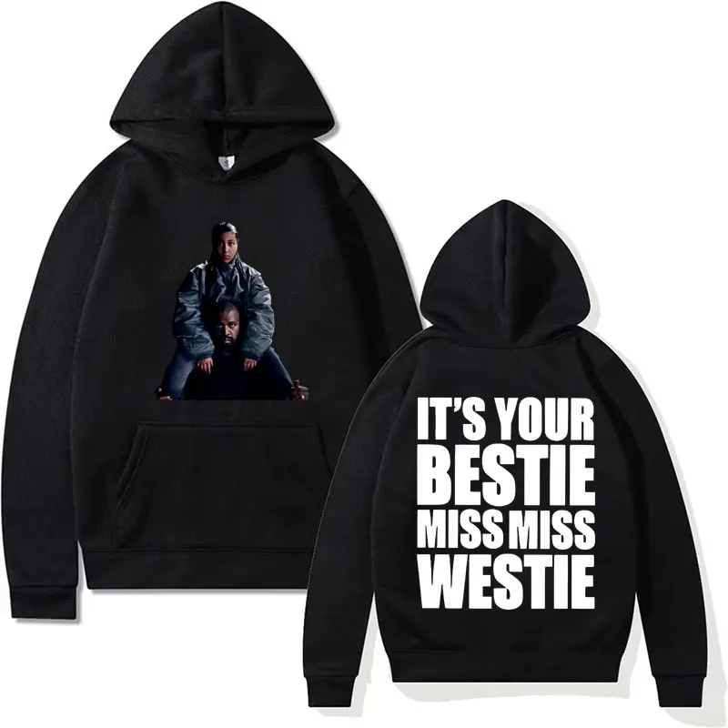 

Толстовка с капюшоном Miss Westie Ye Kanye & North West разговор, музыка Video, мужская и женская толстовка в стиле ретро, хип-хоп, свитшот, уличная одежда